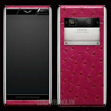 Vertu Aster Raspberry Ostrich 