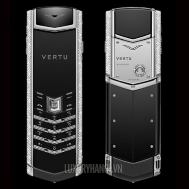 Vertu Signature S White Gold Pave Baguette Diamonds