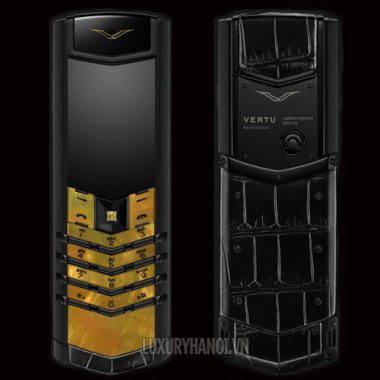 Vertu Signature S Gold Mother Of Pearl Black Alligator