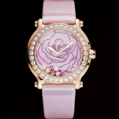 Chopard Happy Sport Medium La Vie en Rose Watch 277473-5011