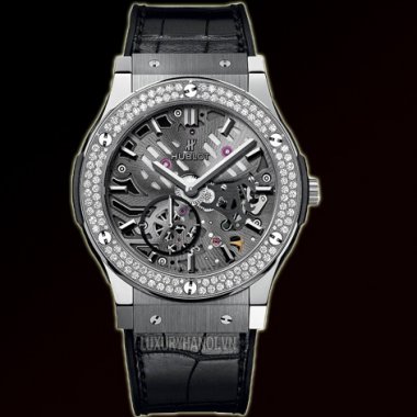 Hublot Classic Fusion Classico Ultra-thin Skeleton Titanium Diamonds 545.NX.0170.LR.1104