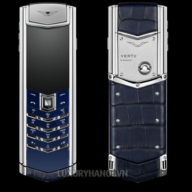 Vertu Signature S Navy Alligator