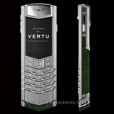 Vertu Signature S Silver Hunter Green Alligator