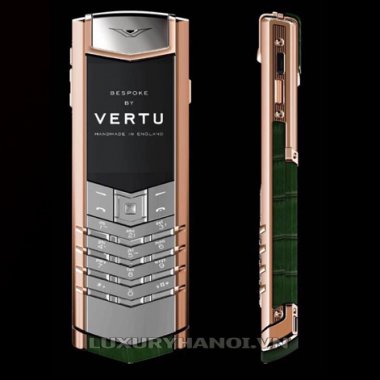 Vertu Signature S Rose Gold Hunter Green Alligator