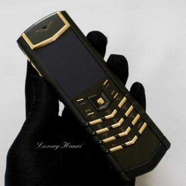 Vertu Signature S Pure Black Red Gold Mixed Metals 