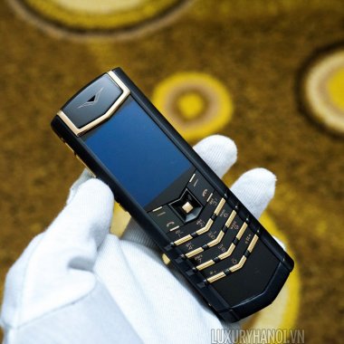 Vertu Signature S Pure Black Red Gold Mixed Metals Mới 99%