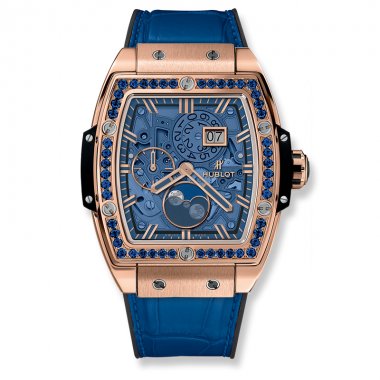 Đồng hồ Hublot Spirit Of Big Bang Moonphase King Gold Dark Blue 42 mm 647.OX.5181.LR.1201