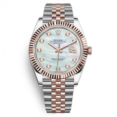 Đồng hồ Rolex Datejust 41mm, Steel and EverRose Gold, White Mother of Pearl set with Diamonds 126331