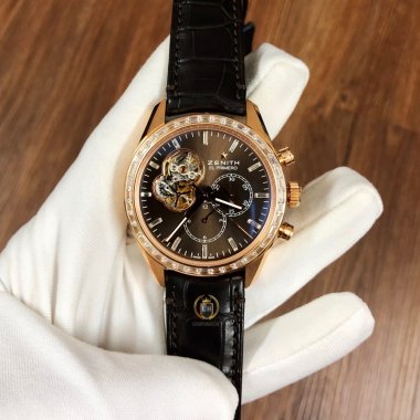 Đồng hồ ZENITH EL PRIMERO OPEN CHRONOMASTER ROSE GOLD DIAMOND BEZEL 22.2080.4061/76.C494