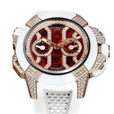 Đồng Hồ Jacob & Co Epic X Chrono Full Pave High Jewelry Masterpieces EC412.42.RW.RD.F