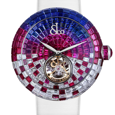 Đồng Hồ Jacob & Co Brilliant Flying Tourbillon Purple Degrade High Jewelry Masterpieces BT543.30.SX.UC.B