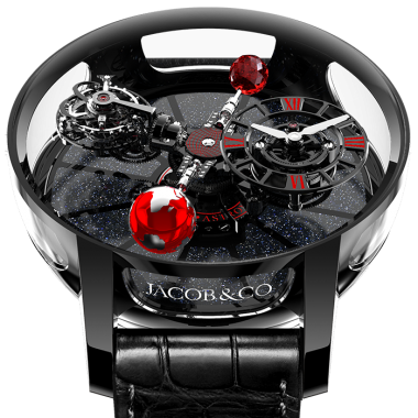 Đồng Hồ Jacob & Co Astronomia Tourbillon Black Ceramic Black & Red Movement AT100.95.KR.SD.B