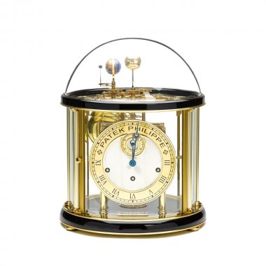 Patek Philippe Grand Sovereign II Display Clock 8 Day Complication By Franz Hermle Yellow Gold Plated