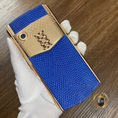 Vertu Aster P Rose Gold Blue Lizard