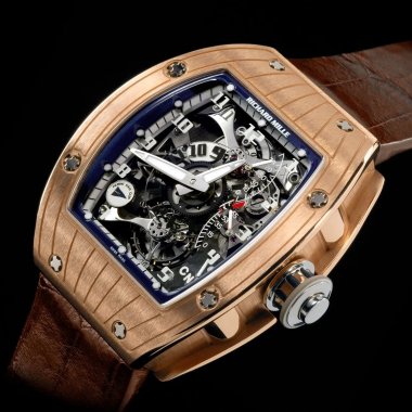 Đồng Hồ Richard Mille RM 015 Manual Winding Tourbillon Marine Rose Gold