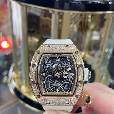 Đồng Hồ Richard Mille RM 022 Aerodyne Dual Time Zone Red Gold Pave Diamond 