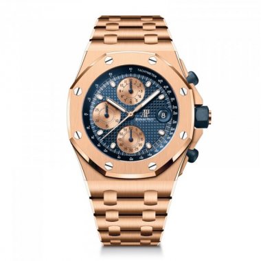 Đồng Hồ Audemars Piguet Royal Oak Offshore Pink Gold Blue Dial 42mm 26238OR.OO.2000OR.01