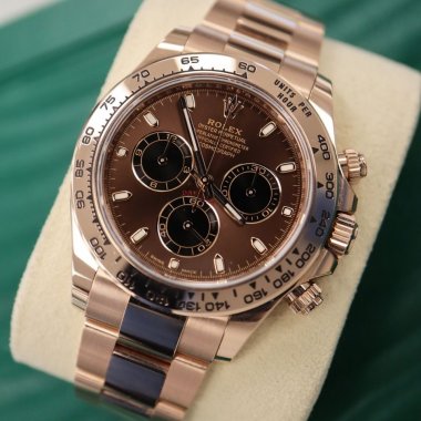 Đồng Hồ Rolex Cosmograph Daytona Chronograph Automatic Chronometer Mặt Số Màu Chocolate 40mm 116505