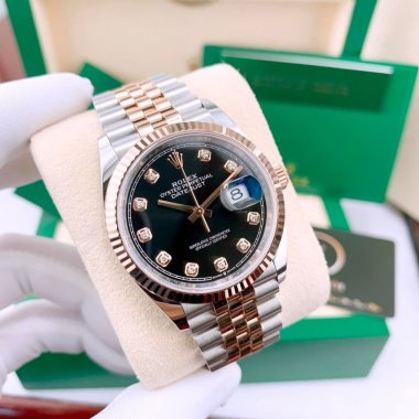 Đồng hồ Rolex Datejust Automatic Date 126231 Mặt Số Đen Nạm Kim Cương