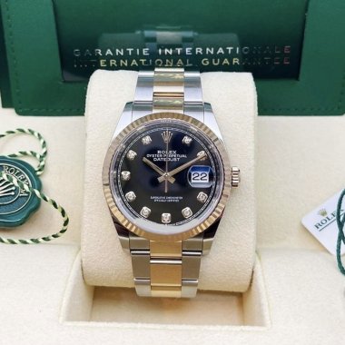 Đồng hồ Rolex Datejust 126231 Mặt Đen Nạm Kim Cương Dây Đeo Oyster