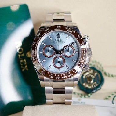 Đồng Hồ Rolex Cosmograph Daytona 126506 Mặt Số Xanh Băng Cọc Số Dạ Quang 40mm