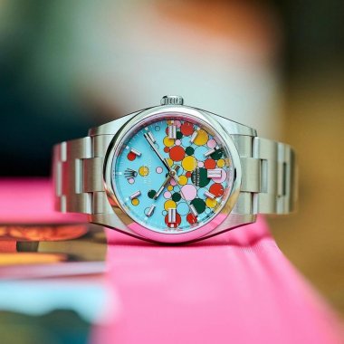 Đồng Hồ Rolex Oyster Perpetual 36mm 126000 Mặt Số Xanh Ngọc Lam Họa Tiết Celebration