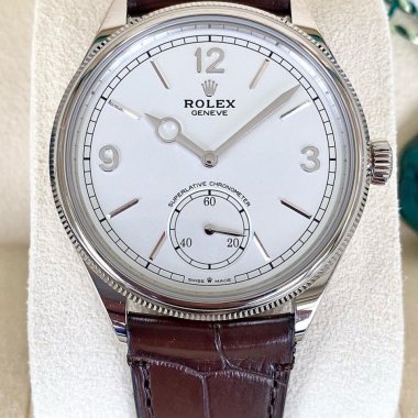 Đồng Hồ Rolex 1908 Perpetual 52509 Vàng Trắng Mặt Số Màu Trắng 39 mm