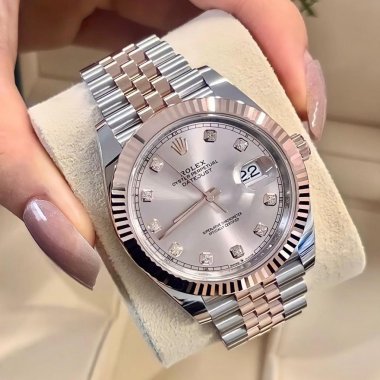 Đồng hồ Rolex Datejust 41mm Sundust Dial 18K Everose Gold Oyster 126331