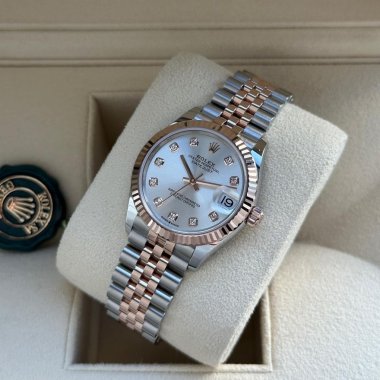 Đồng hồ Rolex Lady Datejust 31mm Mặt Số Khảm Trai Trắng 278271