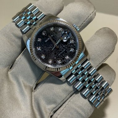 Đồng hồ Rolex Datejust 36mm 116234 White Gold & Stainless Steel Watch Black Jubilee 