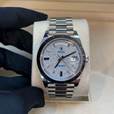 Đồng hồ Rolex Day-Date 40mm Diamond Paved Dial White Gold 228239