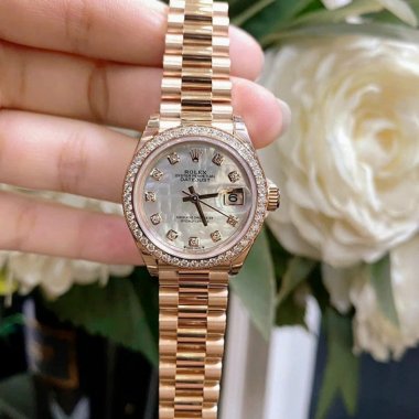 Đồng Hồ Rolex Lady-Datejust 279135RBR Mặt Số Vỏ Trai Dát Kim Cương 28mm