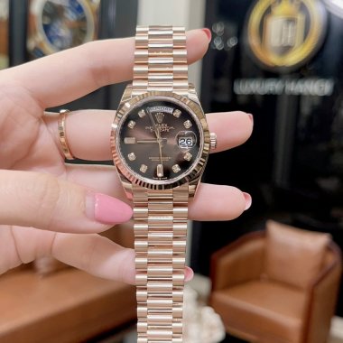 Đồng Hồ Rolex Day-Date 36mm 128235 mặt Số Ombre Nâu 