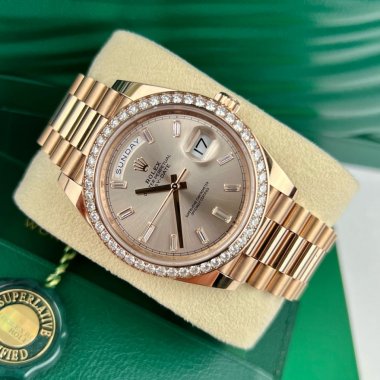 Đồng hồ Rolex Day-Date 40 Rose Gold Sundust Diamond Dial & Diamond Bezel 228345RBR