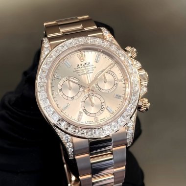 Đồng Hồ Rolex Cosmograph Daytona 126595TBR Vàng Everose Nạm Kim Cương