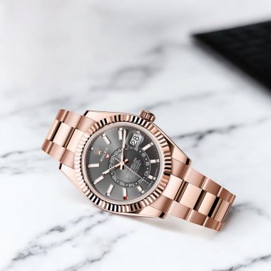Đồng hồ Rolex Sky-Dweller bằng vàng Everose 18 ct với mặt đồng hồ slate và dây đeo Oyster 336935