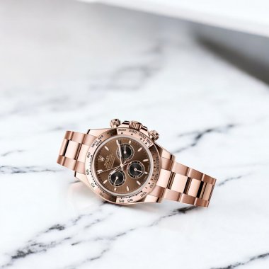 Đồng Hồ Rolex Cosmograph Daytona vàng Everose 18 ct, mặt đồng hồ màu chocolate và đen khắc thang đo tachymetric 126505