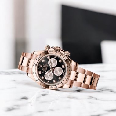 Đồng Hồ Rolex Cosmograph Daytona 126505 Mặt Số Đen Sáng Cọc Số Kim Cương