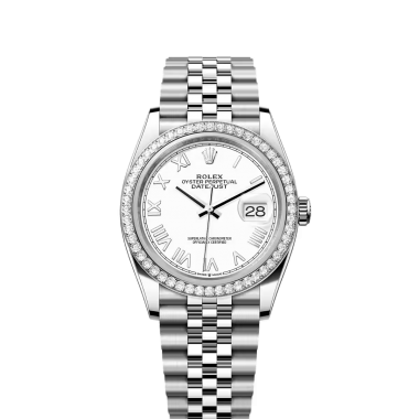 Đồng hồ Rolex Datejust 36mm thép Oystersteel, vàng trắng và kim cương Số tham chiếu 126284RBR
