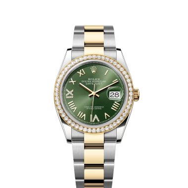 Đồng hồ Rolex Datejust 36mm thép Oystersteel, vàng kim và kim cương Số tham chiếu 126283RBR