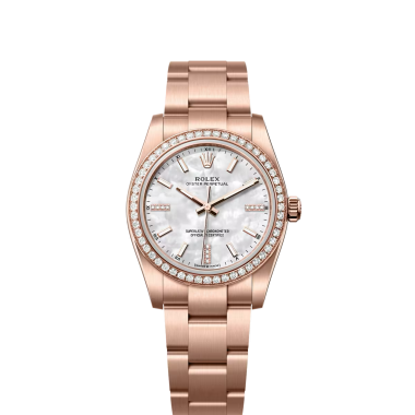 Đồng hồ Rolex Oyster, 34 mm, vàng Everose và kim cương Số tham chiếu 124245RBR