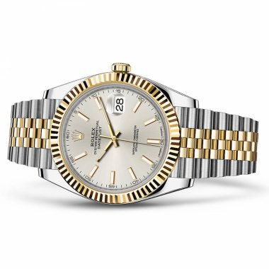 Đồng hồ Rolex Datejust 41mm Steel & Yellow Gold Fluted Bezel Silver Dial 126333