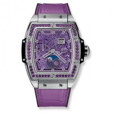 Đồng hồ Hublot Spirit Of Big Bang Moonphase Titanium Purple 42 mm 647.NX.4771.LR.1205