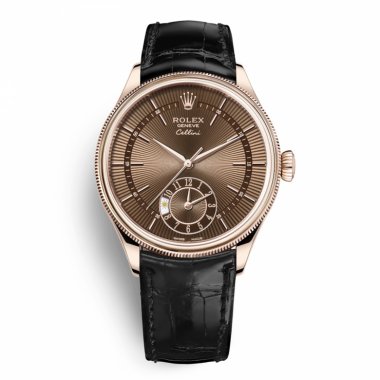 Đồng hồ Rolex Cellini Dual Time 50525 Mặt Số Nâu