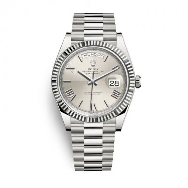 Đồng hồ Rolex Day-Date 40mm White Gold Silver Dial 228239 