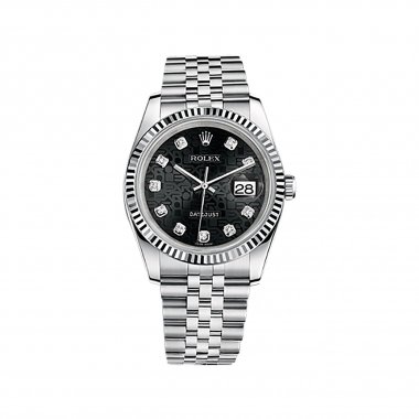 Đồng hồ Rolex Datejust 36mm 116234 White Gold & Stainless Steel Watch Black Jubilee 
