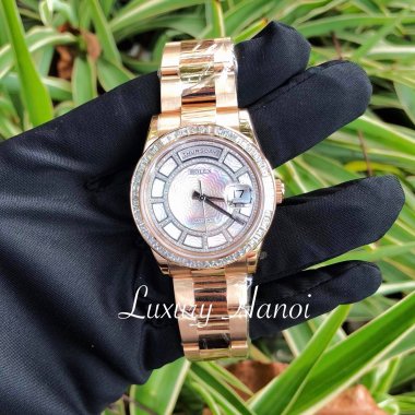 Đồng hồ Rolex Day-Date 36mm Everose Gold 118205 Diamonds