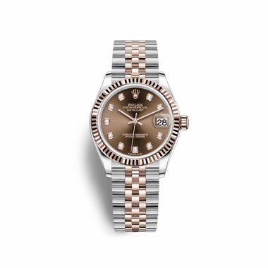 Đồng hồ Rolex Datejust 28mm Chocolate Diamond Dial Fluted Bezel Ladies Watch 279171