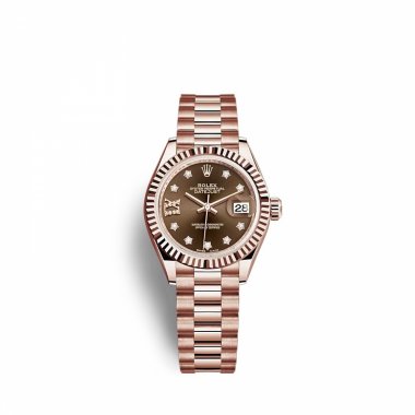 Đồng hồ Rolex Lady-Datejust 279175 Mặt Số Chocolate Cọc Số Sao La Mã Dây Đeo President